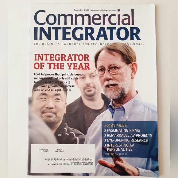 Commercial Integrator Magazine December, 2018 - Integrator of the Year - Picture 1 of 2